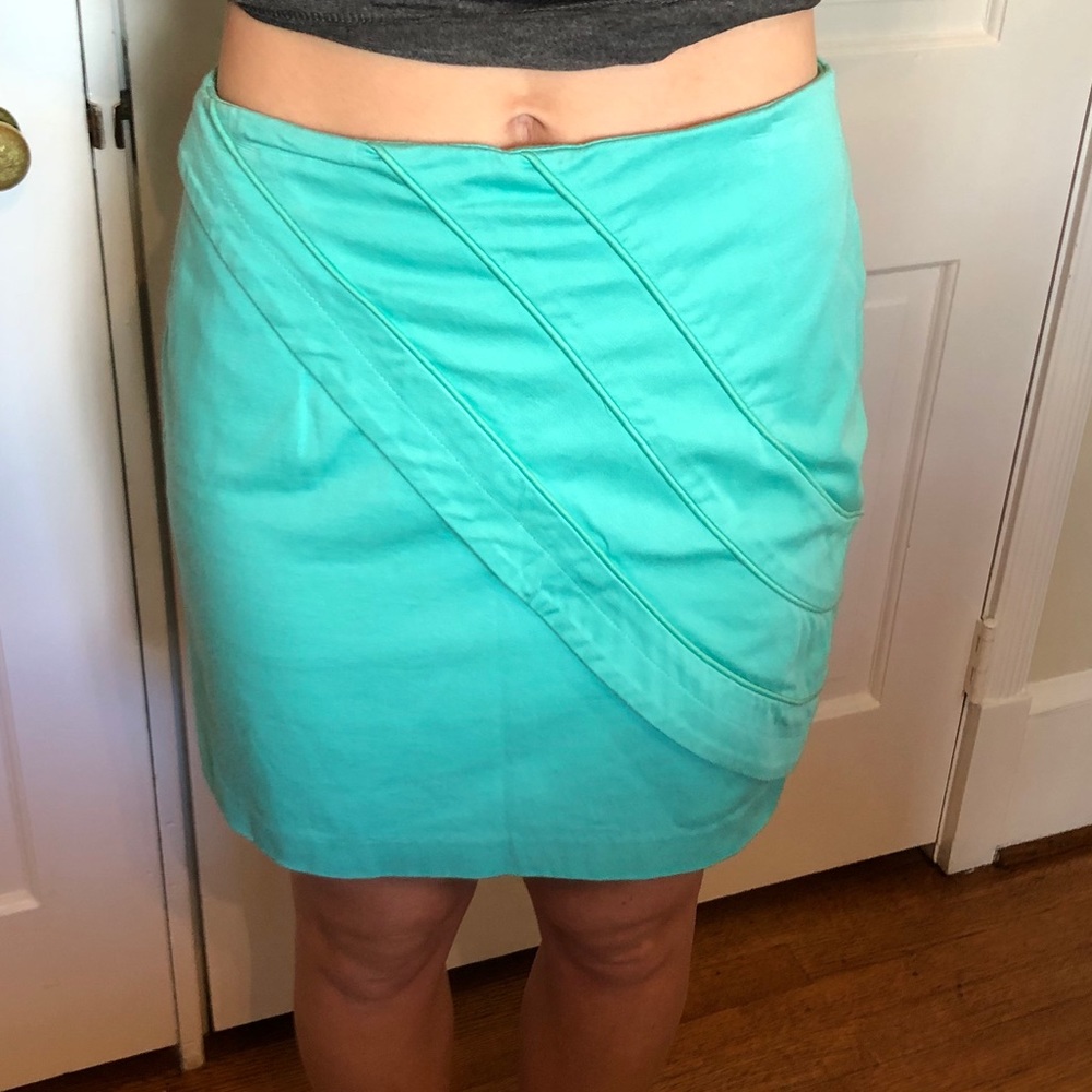 Turquoise pencil skirt